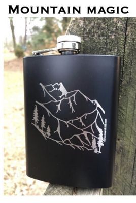 Mountain Magic Flask Powder Coated Stainless Steel Mountain Magic Flask Powder Coated Stainless Steel