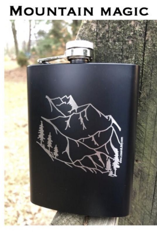 Mountain Magic Flask Powder Coated Stainless Steel