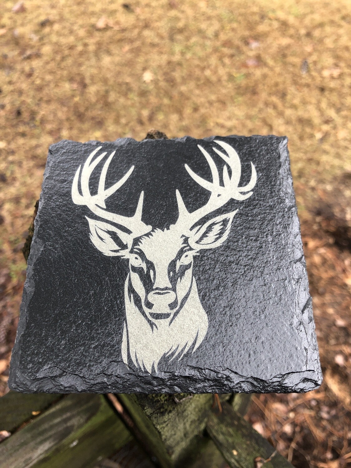 Slate Coaster ROUND: Awesome Buck: Four Plus Holder FREE SHIPPING Slate Coaster ROUND: Awesome Buck: Four Plus Holder FREE SHIPPING
