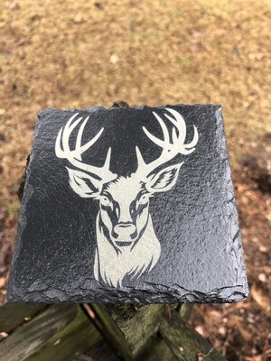 Slate Coaster ROUND: Awesome Buck: Four Plus Holder FREE SHIPPING