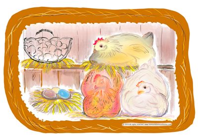 COMING SOON! HENS Sticker from the Emma book series COMING SOON! HENS Sticker from the Emma book series