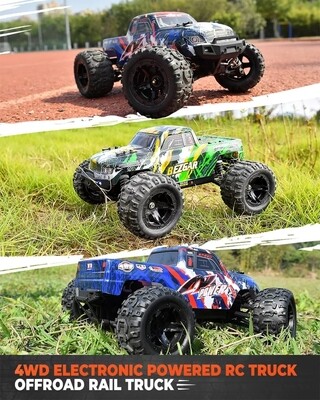 BEZGAR HM161 Hobby RC Car 1:16 All-Terrain 40Km/h Off-Road 4WD Remote Control Monster Truck Crawler with Battery for Kids Adults