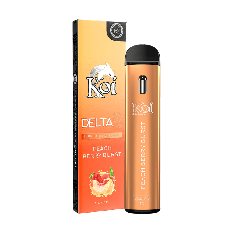 KOI Delta 8 THC Disposable Vape Bars Peach Berry Burst