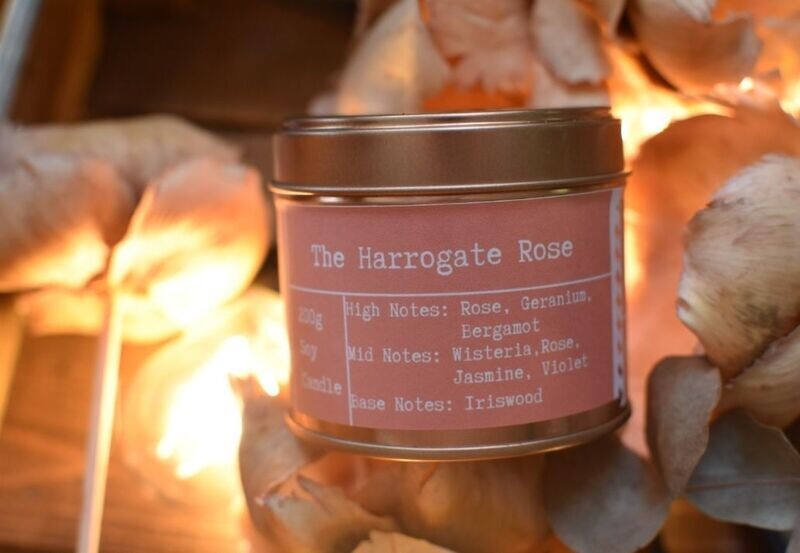Harrogate rose 220g Soy Candle