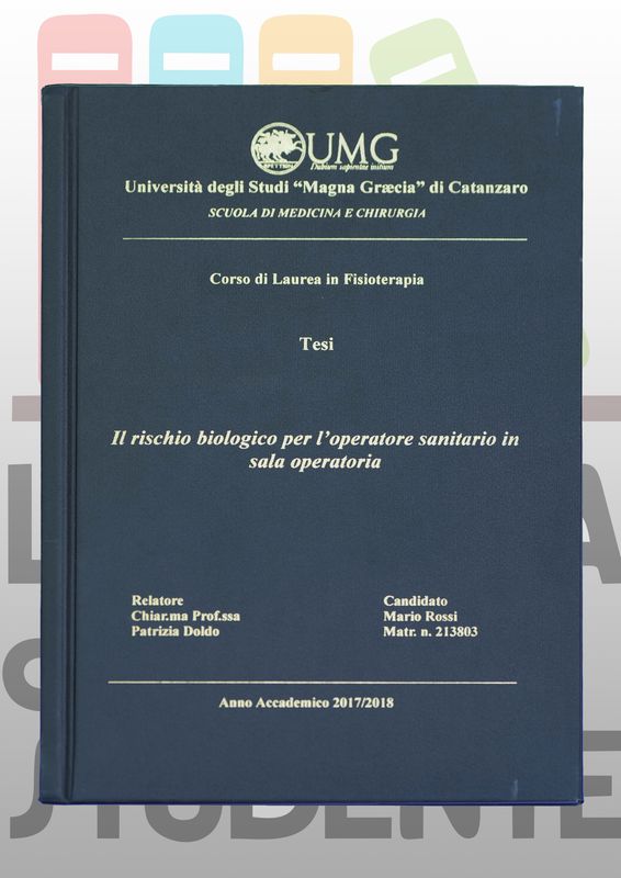Rilegatura Tesi di MODERN NERA stampa oro /argento