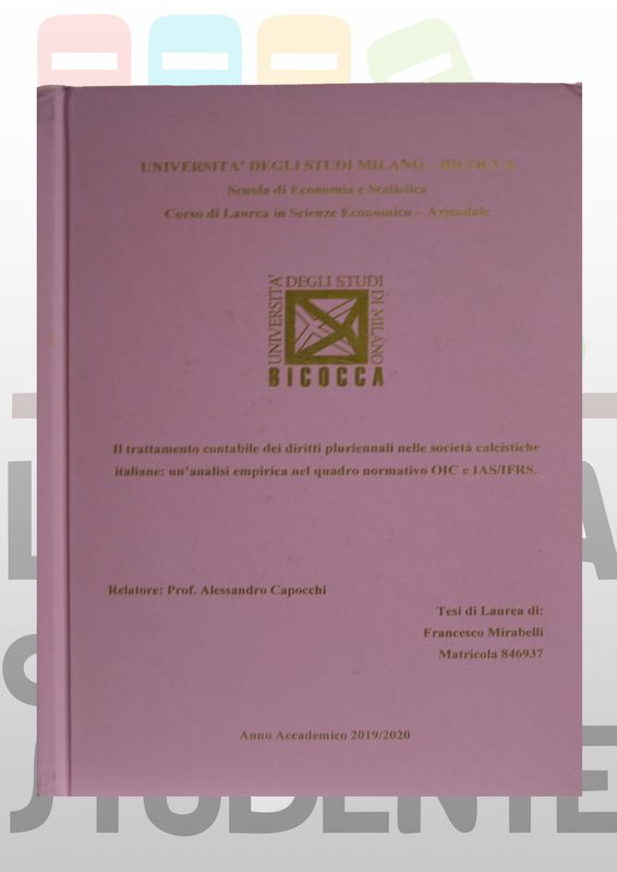 Rilegatura Tesi di MODERN ROSA stampa oro /argento