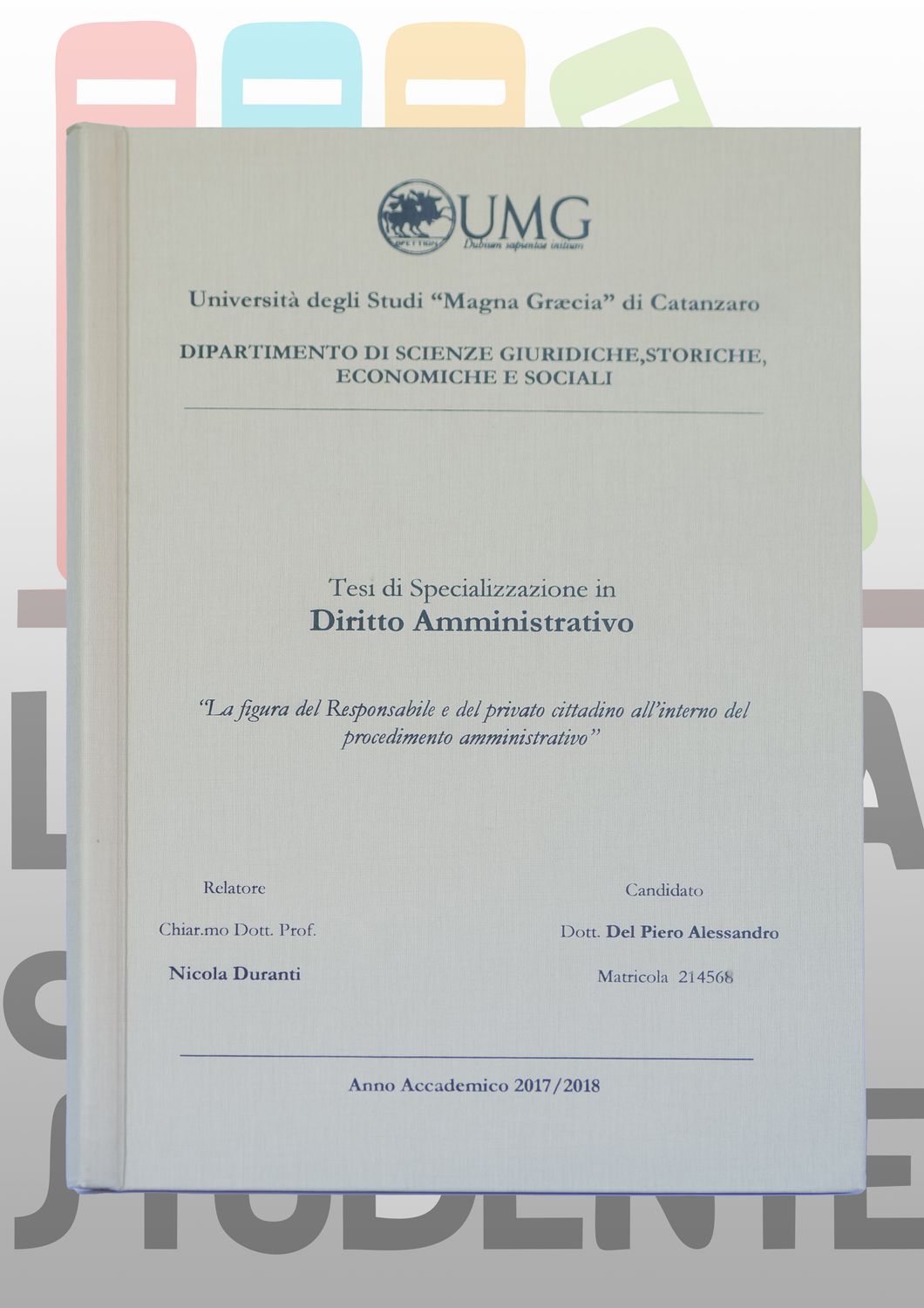 Rilegatura Tesi di Laurea EUROPA BEIGE stampa nero