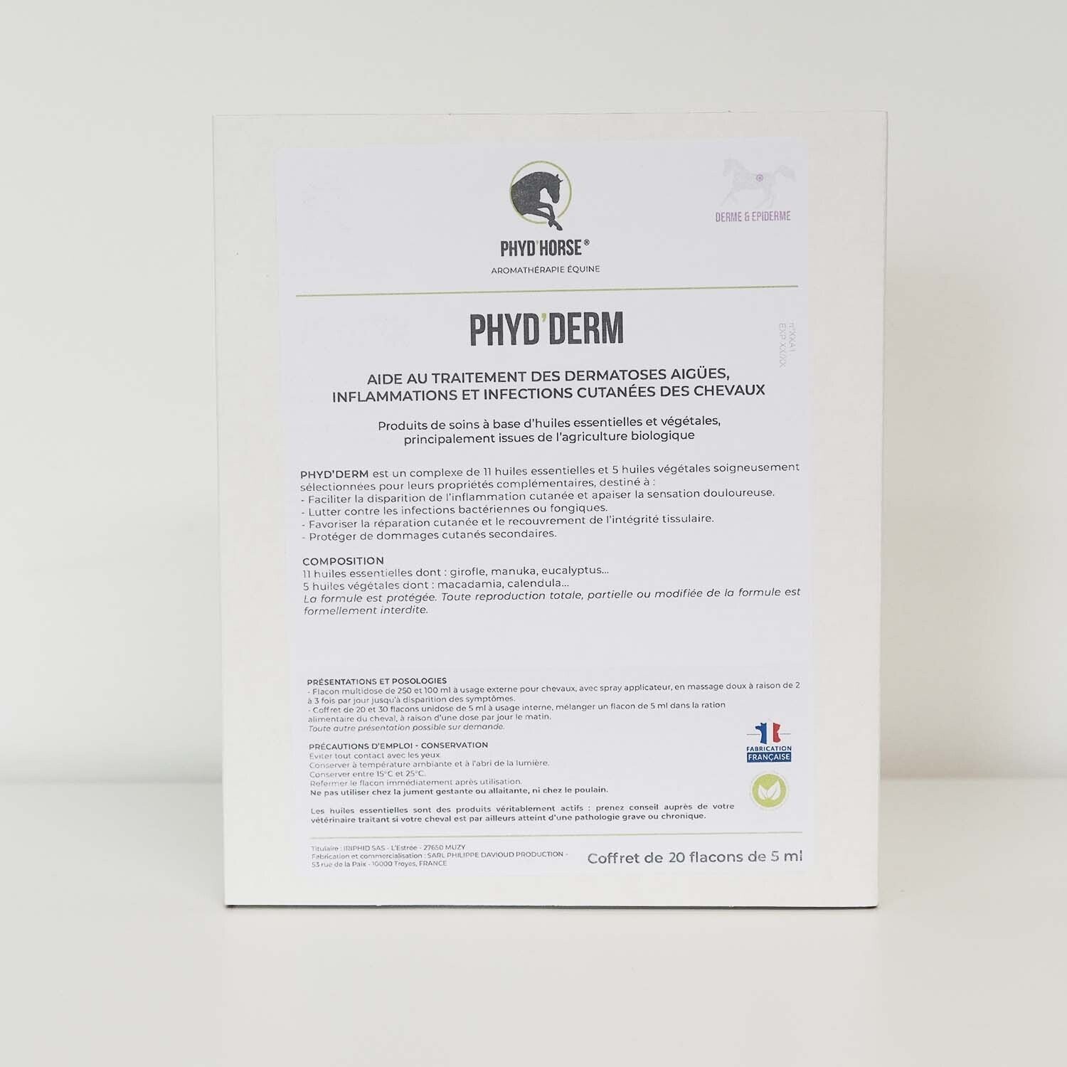 Phyd'Derm, coffret de 20 flacons unidose 5 ml