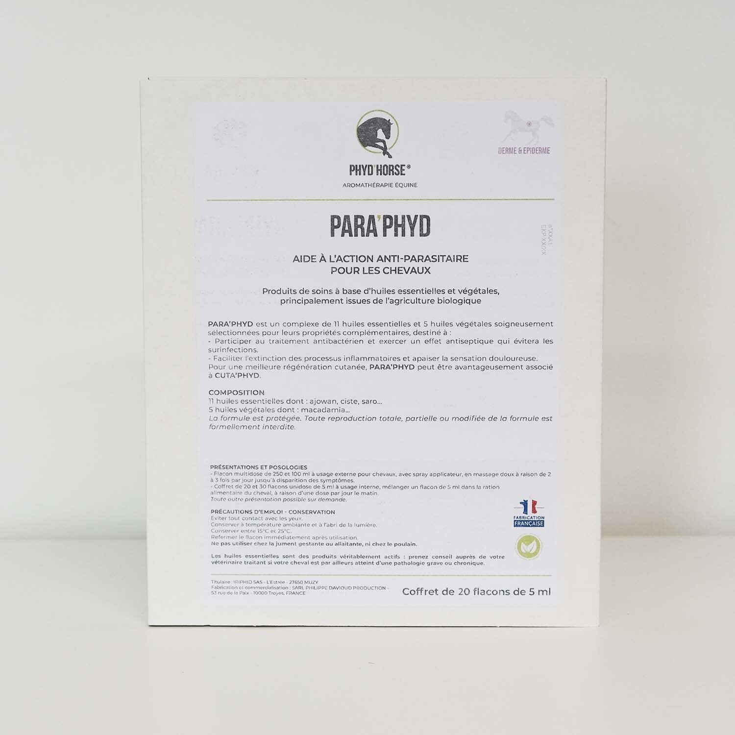 Para'Phyd, coffret de 20 flacons unidose 5 ml