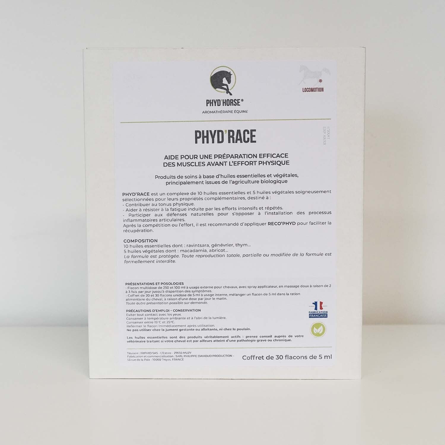 Phyd'Race, coffret de 30 flacons unidose 5 ml