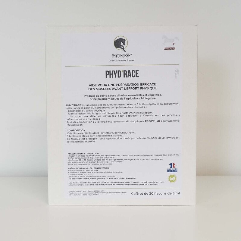 Phyd'Race, coffret de 30 flacons unidose 5 ml