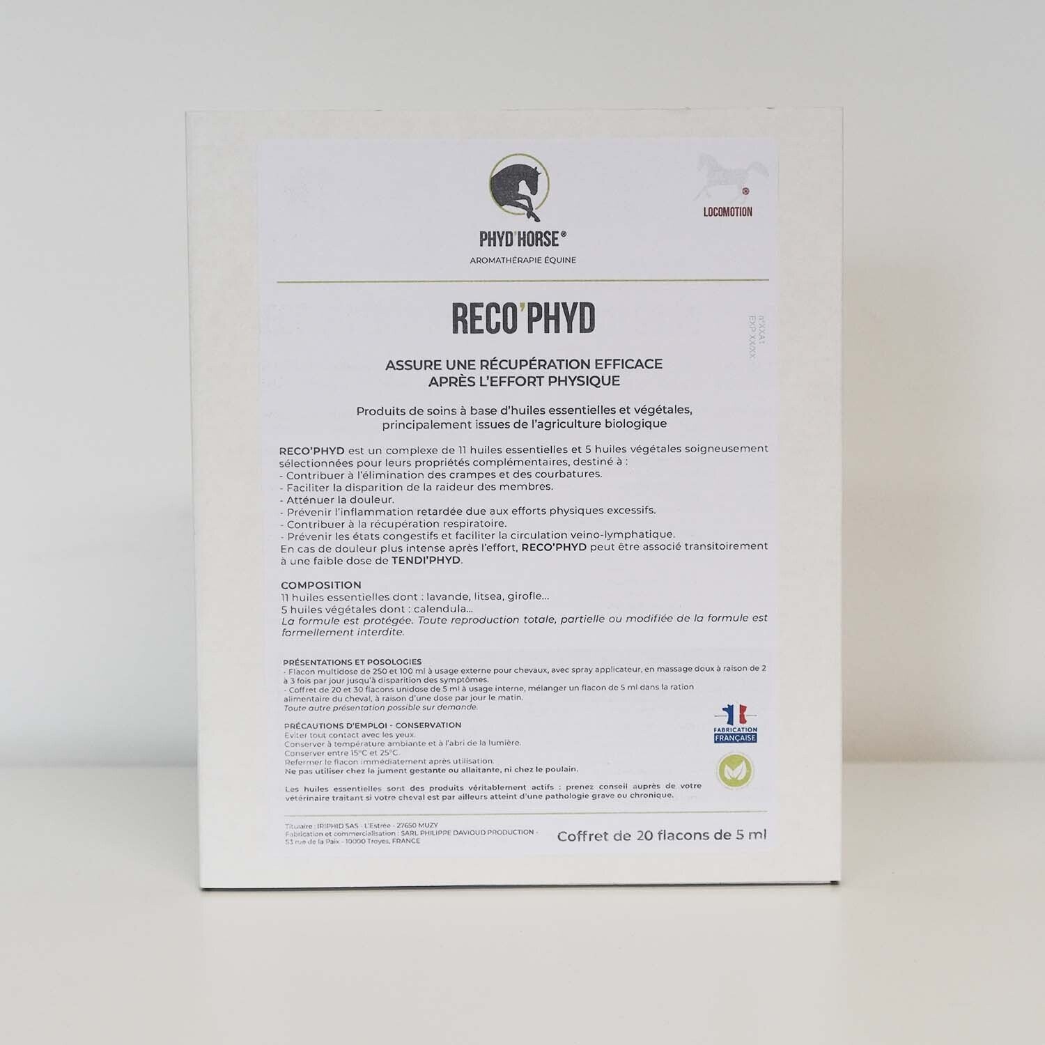 Reco'Phyd, coffret de 20 flacons unidose 5 ml