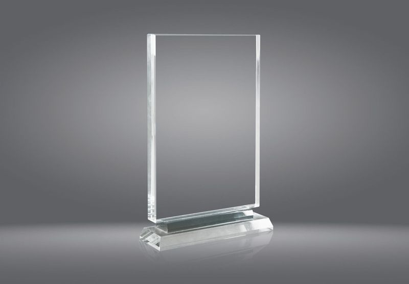 Premio cristal rectángulo