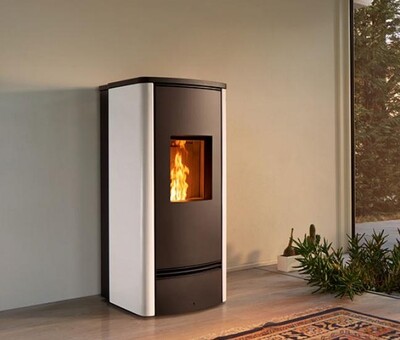 Piazzetta P920M Bianco Calce Pelletkachel 8,5 kW