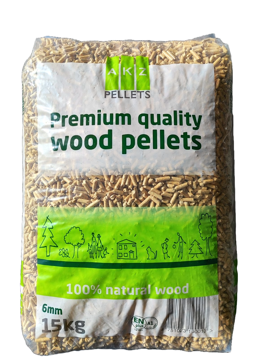 AKZ pellets per pallet 75 x 15 kg  = 1125 kg GELEVERD