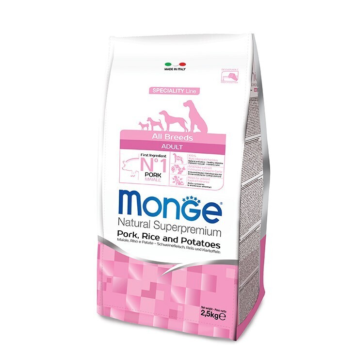 Monge - Cane Adult All Breeds Maiale Riso e Patate