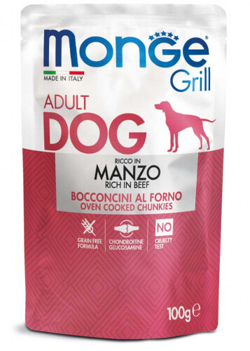 Monge - Grill Adult Dog Bocconcini Manzo 10pz