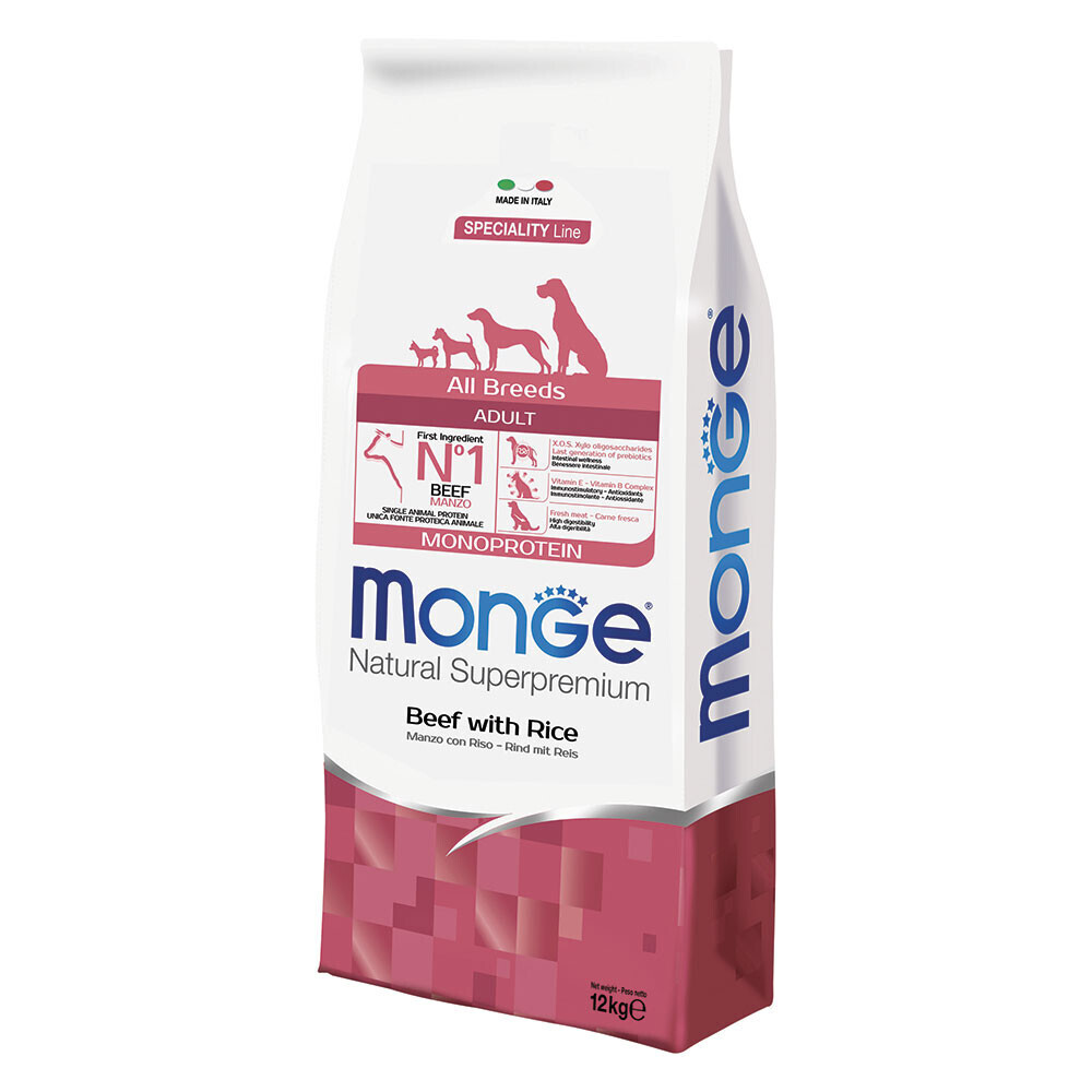 Monge - Cane Adult All Breeds Monoproteico Manzo e Riso