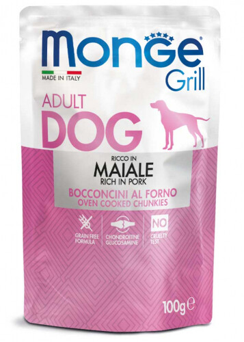 Monge - Grill Adult Dog Bocconcini Maiale 10pz