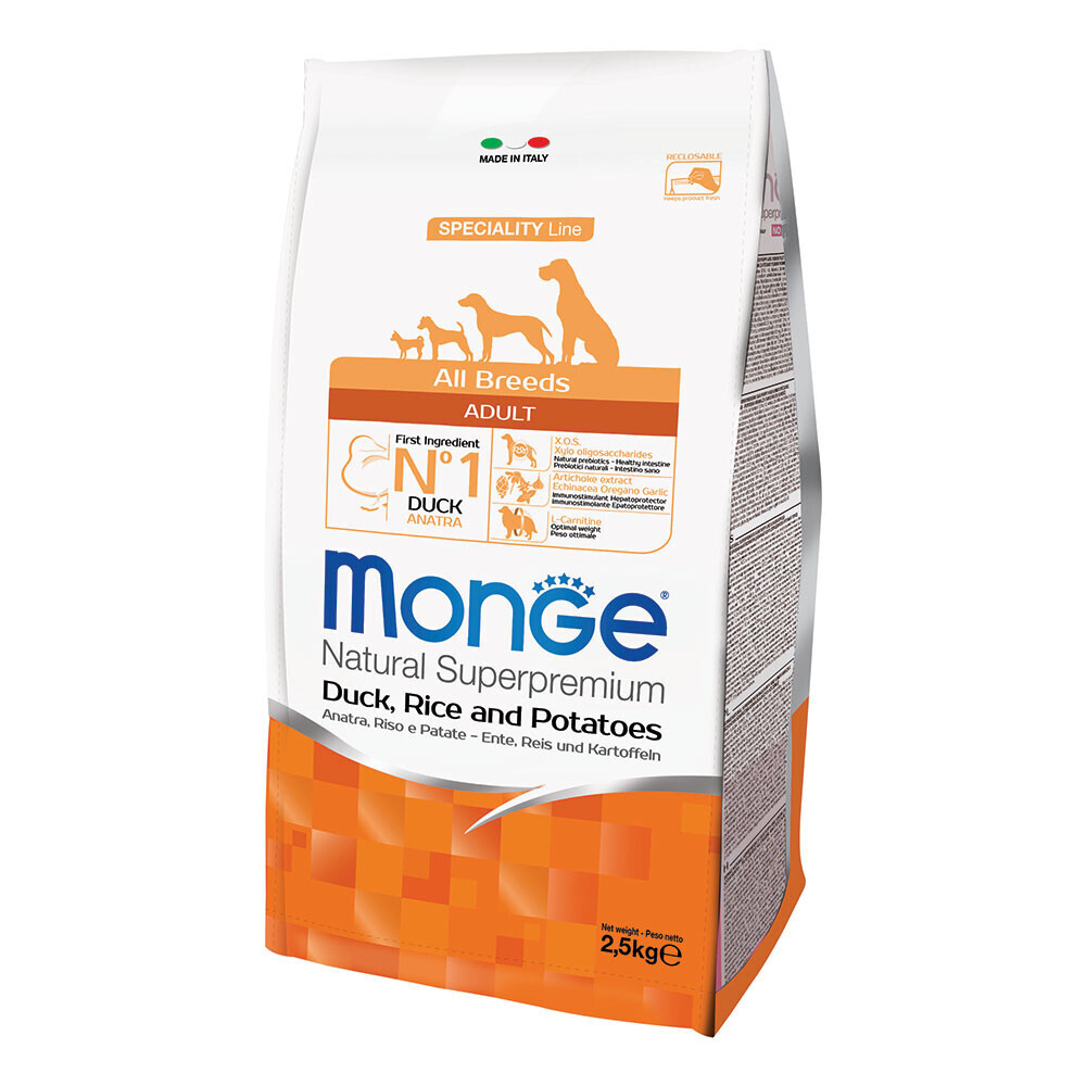 Monge - Cane Adult All Breeds Anatra Riso e Patate