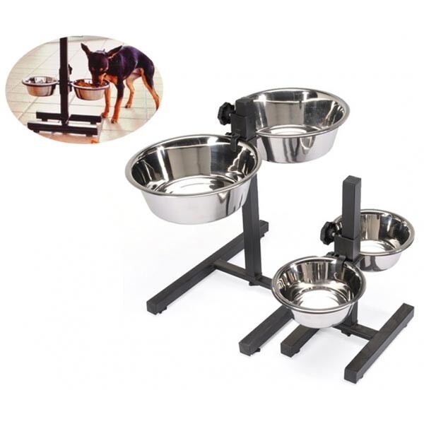 Ciotole in Acciaio Inox per Cani più PortaCiotole