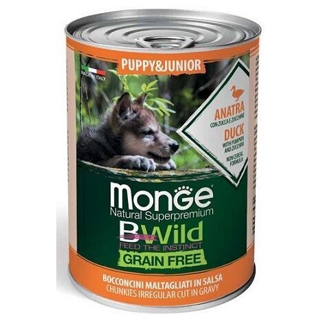 Monge - Natural Superpremium B-Wild Puppy & Junior Anatra 400gr