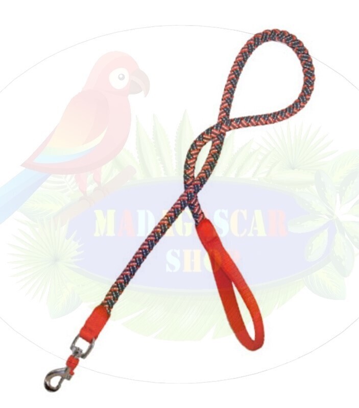 Hiking Guinzaglio Rosso in Corda Con Chiusura di Sicurezza per Cane_RossoM