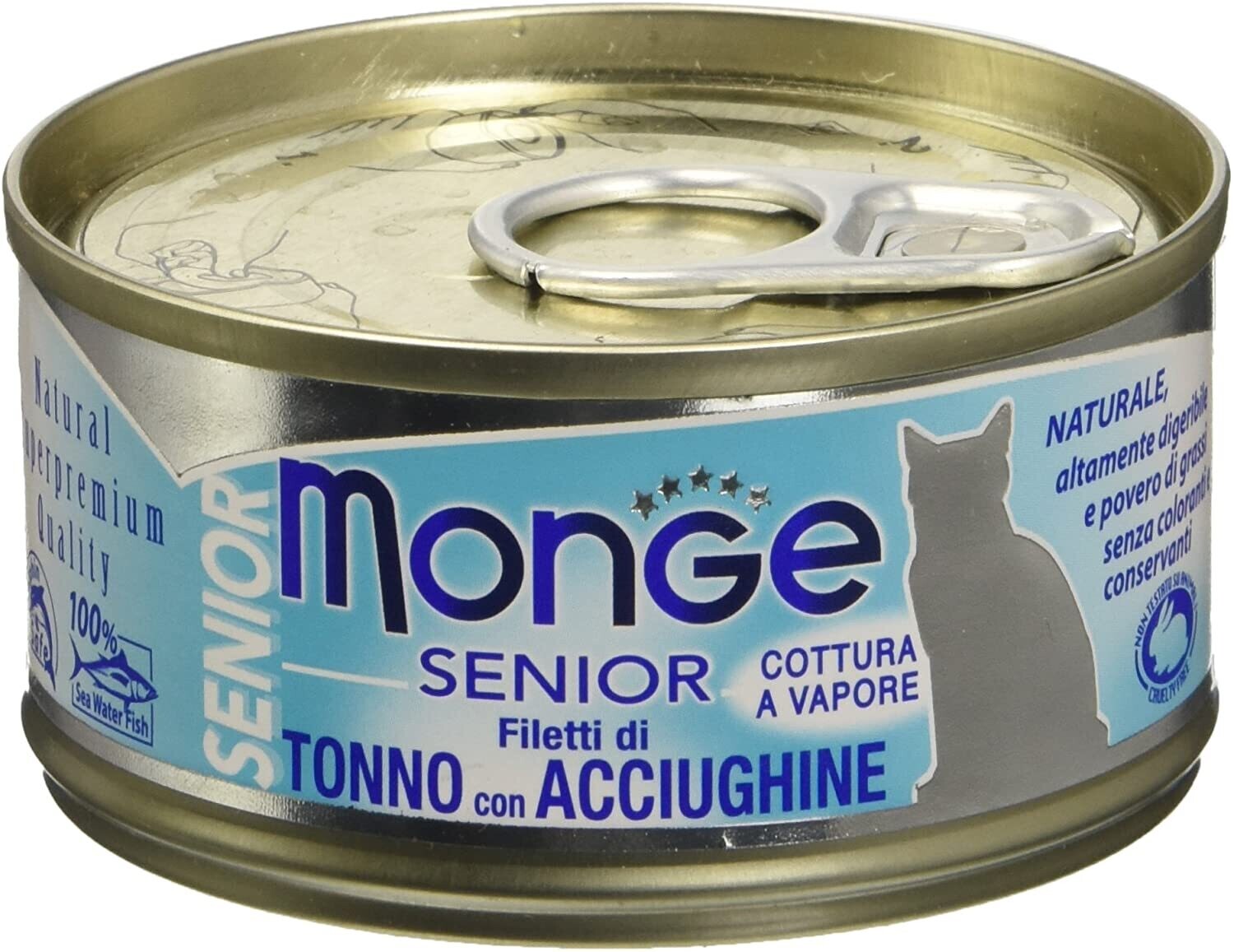 MONGE - Filettini Senior Tonno - Acciughe