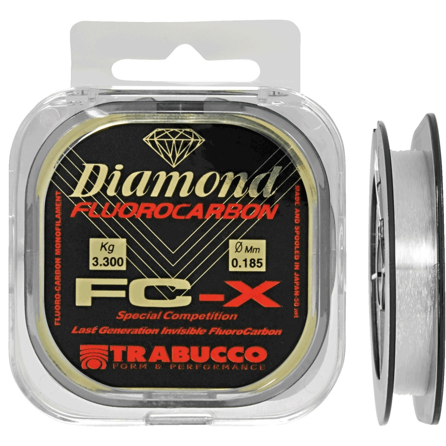 Monofilo Diamond FC-X Fluorocarbon Trabucco 50 mt 0.112 mm/ 1.35 kg