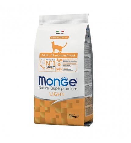 MONGE-Superpremium Gatto Adult Light al Tacchino