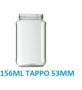 Vaso in Vetro da 106 ml per Alimenti con Tappo Bianco 53 mm