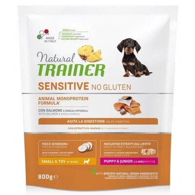 TRAINER - Sensitive No Gluten Mini Puppy & Junior con Salmone 800gr