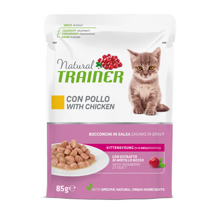 TRAINER - Natural Kitten & Young Cat Bocconcini con Pollo