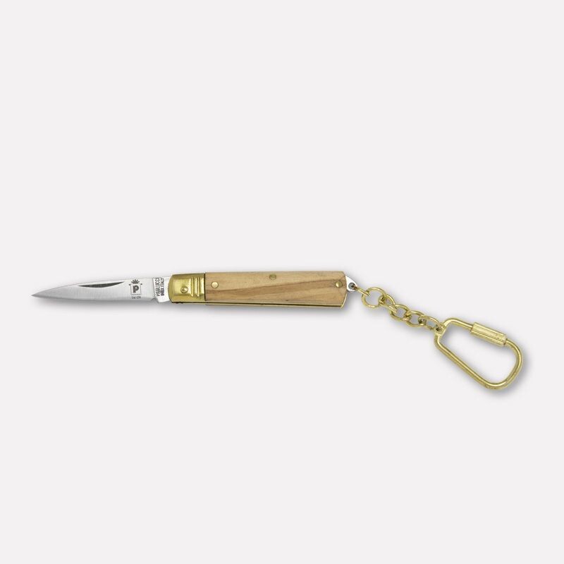 PAOLUCCI - COLTELLO 11 CM “Il Siciliano” CON CIONDOLO, MANICO IN ULIVO