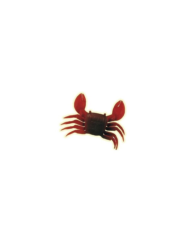 Granchio in gomma rosso/nero M
