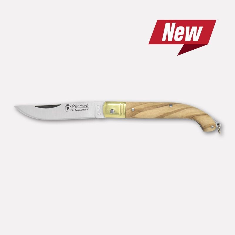 PAOLUCCI - COLTELLO 17 CM ZUAVO "IL CALABRESE" MANICO IN ULIVO