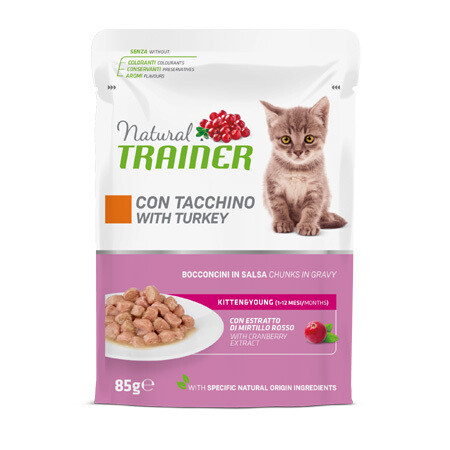 TRAINER - Natural Kitten & Young Cat Bocconcini con Tacchino