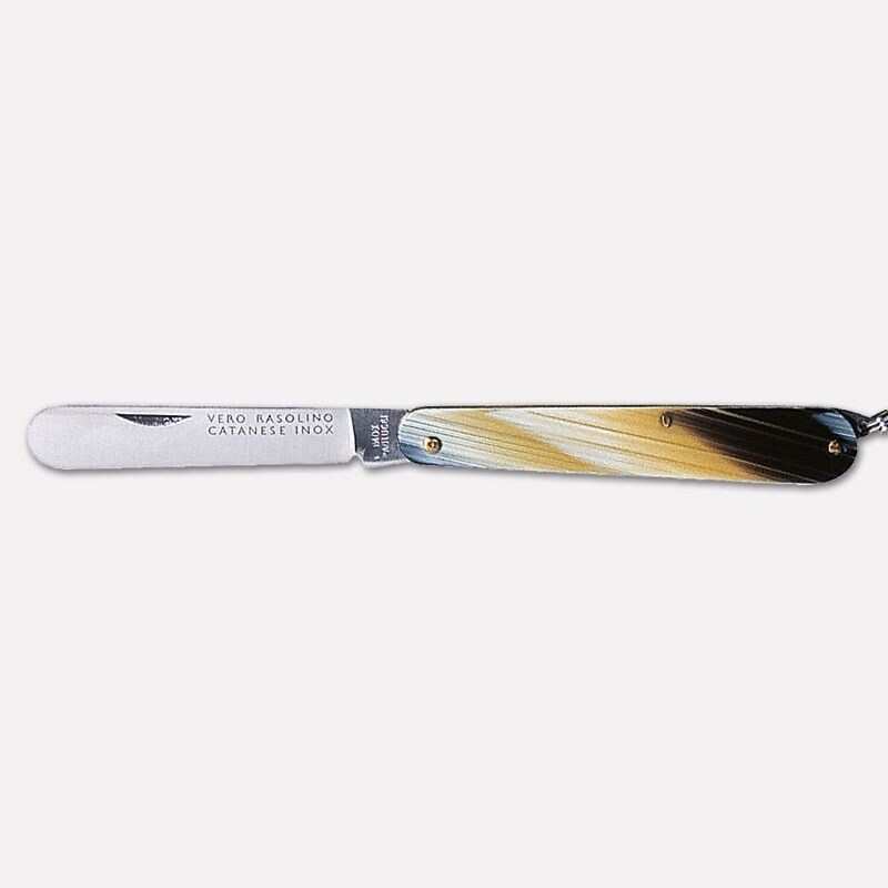 PAOLUCCI - COLTELLO 17 CM "Rasolino" MANICO IN FINTO CORNO