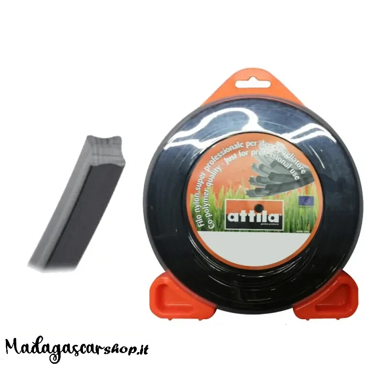 FILO PER DECESPUGLIATORE ATTILA QUADRO - Ø Mm 3.0 X 50 MT