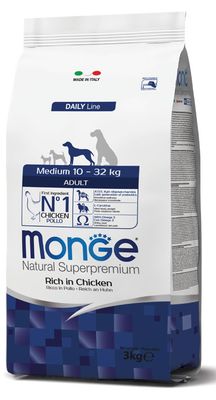 MONGE Natural Superpremium Medium Adult Ricco in Pollo