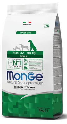 MONGE Natural Superpremium Maxi Adult Ricco di Pollo