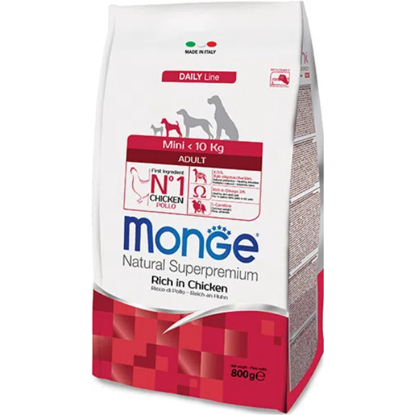 MONGE Natural Superpremium Mini Adult Ricco in Pollo