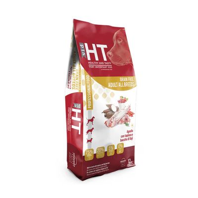 HT-Healthy And Tasty 
Adult All Breeds Agnello, tapioca e bacche di goji 12 Kg