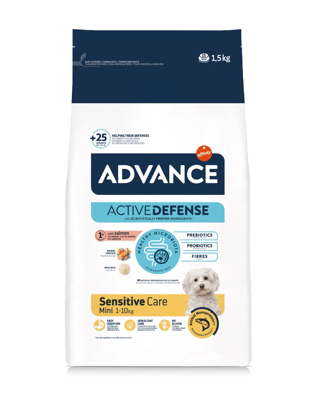 ADVANCE- Cibo Secco Mini Sensitive di Salmone e Riso