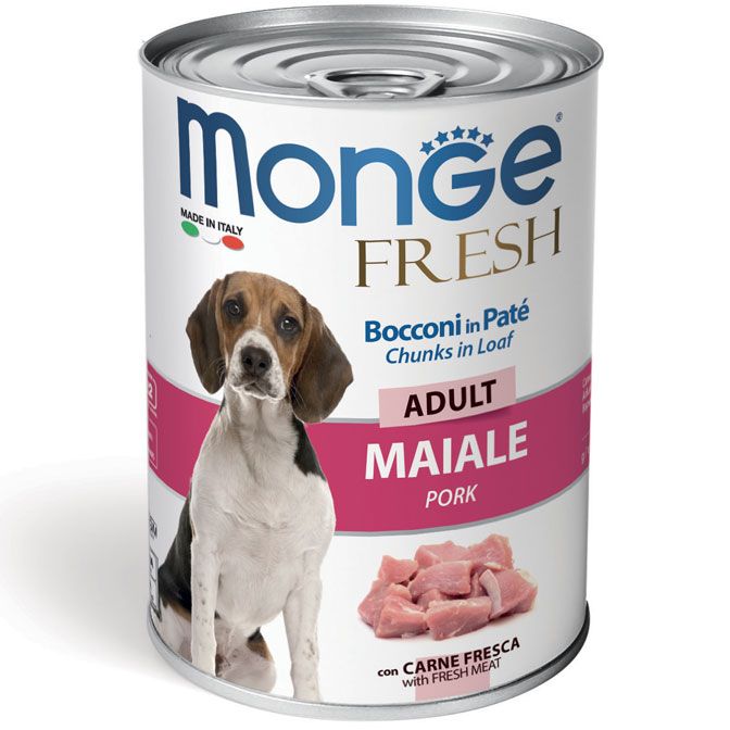 Monge Fresh Bocconi in Paté con Maiale – Adult