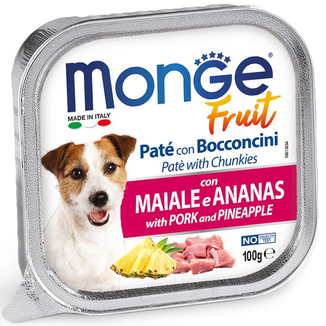 Monge Fruit Paté e Bocconcini con Maiale e Ananas