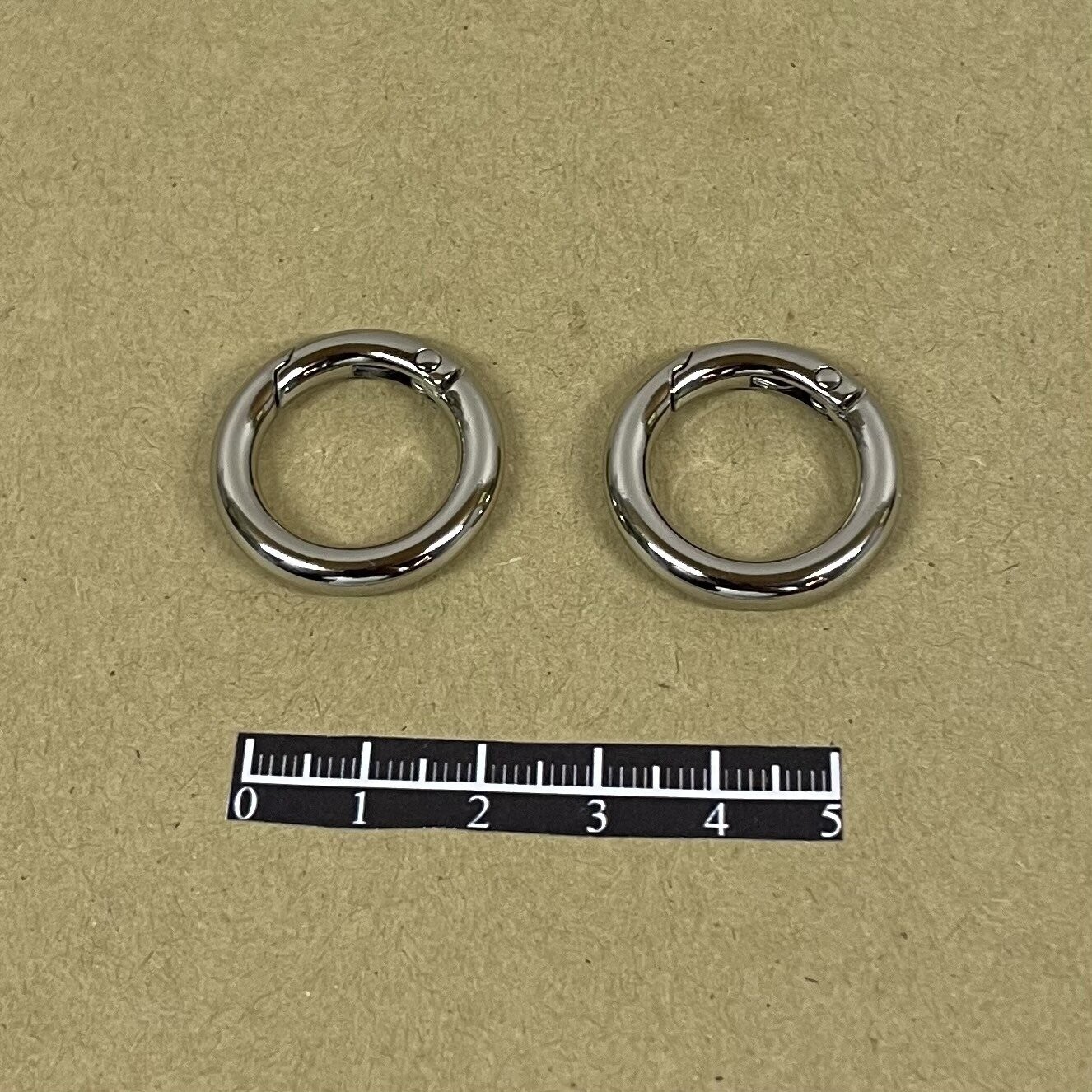 Mousqueton rond 18mm - x 2, Finition: Nickel