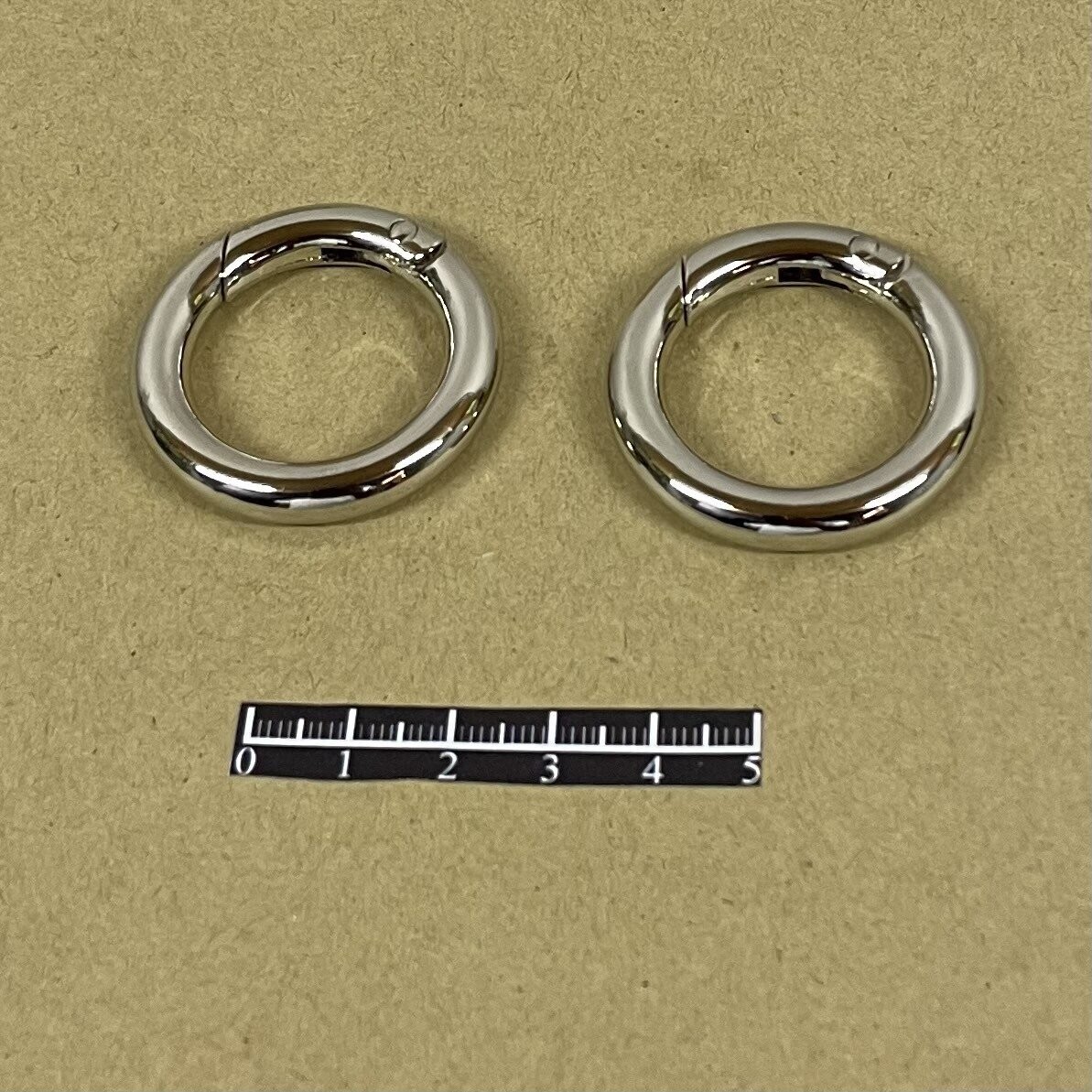 Mousqueton rond 25mm - x 2, Finition: Nickel