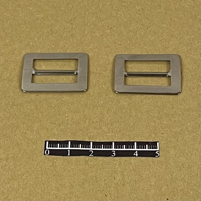 Passant double 20mm - x 2, Finition: Nickel