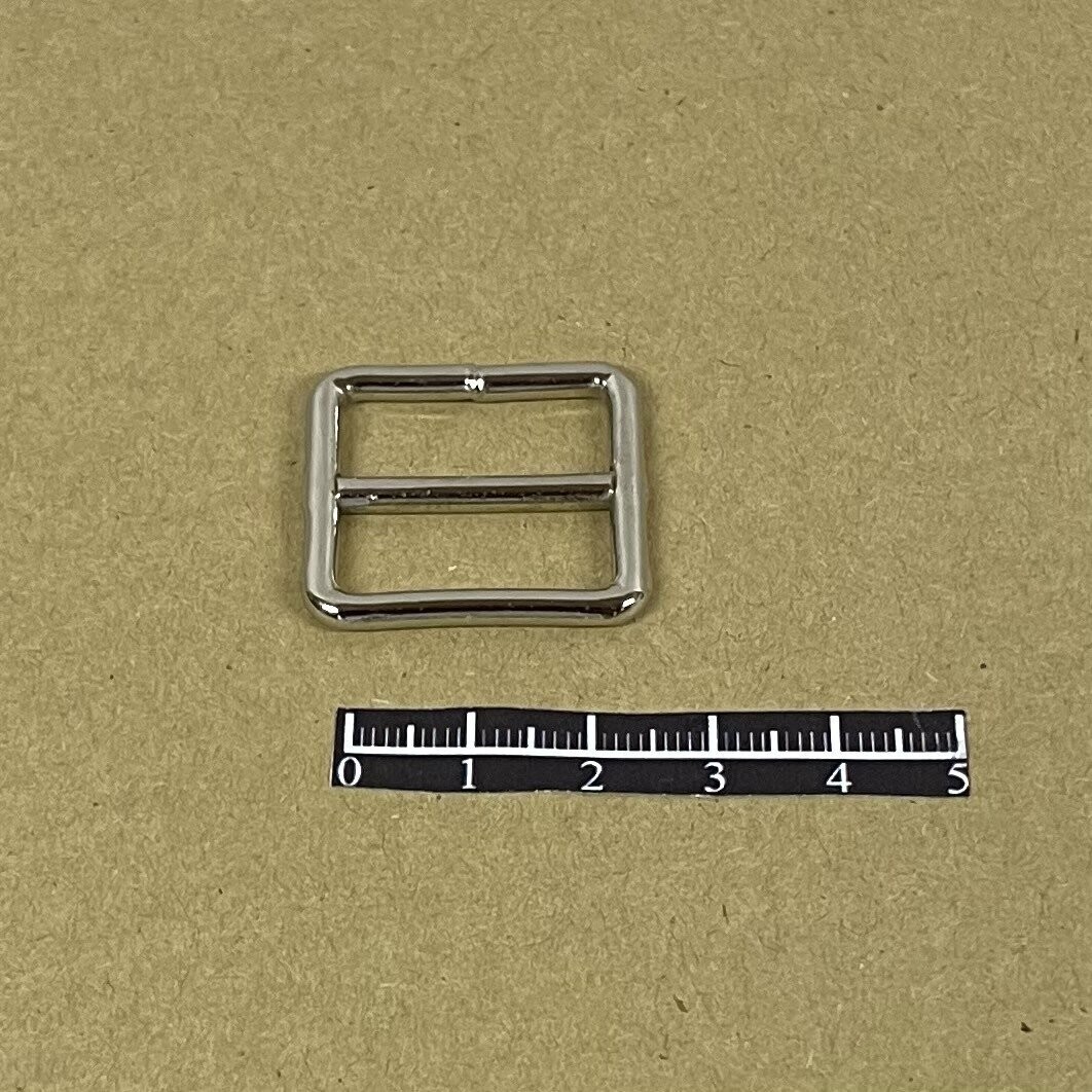 Passant double soudé 20mm Nickel - x 5